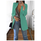 Women's Patterned Double-Breasted Blazer - Perfect for Office Attire