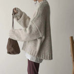 Cozy Oversized Sweater Featuring a Convenient Pocket