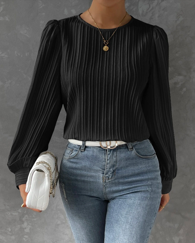 Chic Round Neck Blouse