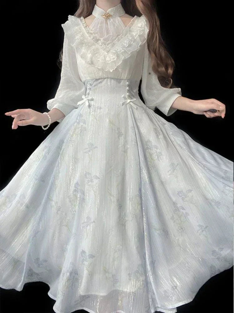 Chic Midi Dress Inspired by Belle Époque Elegance