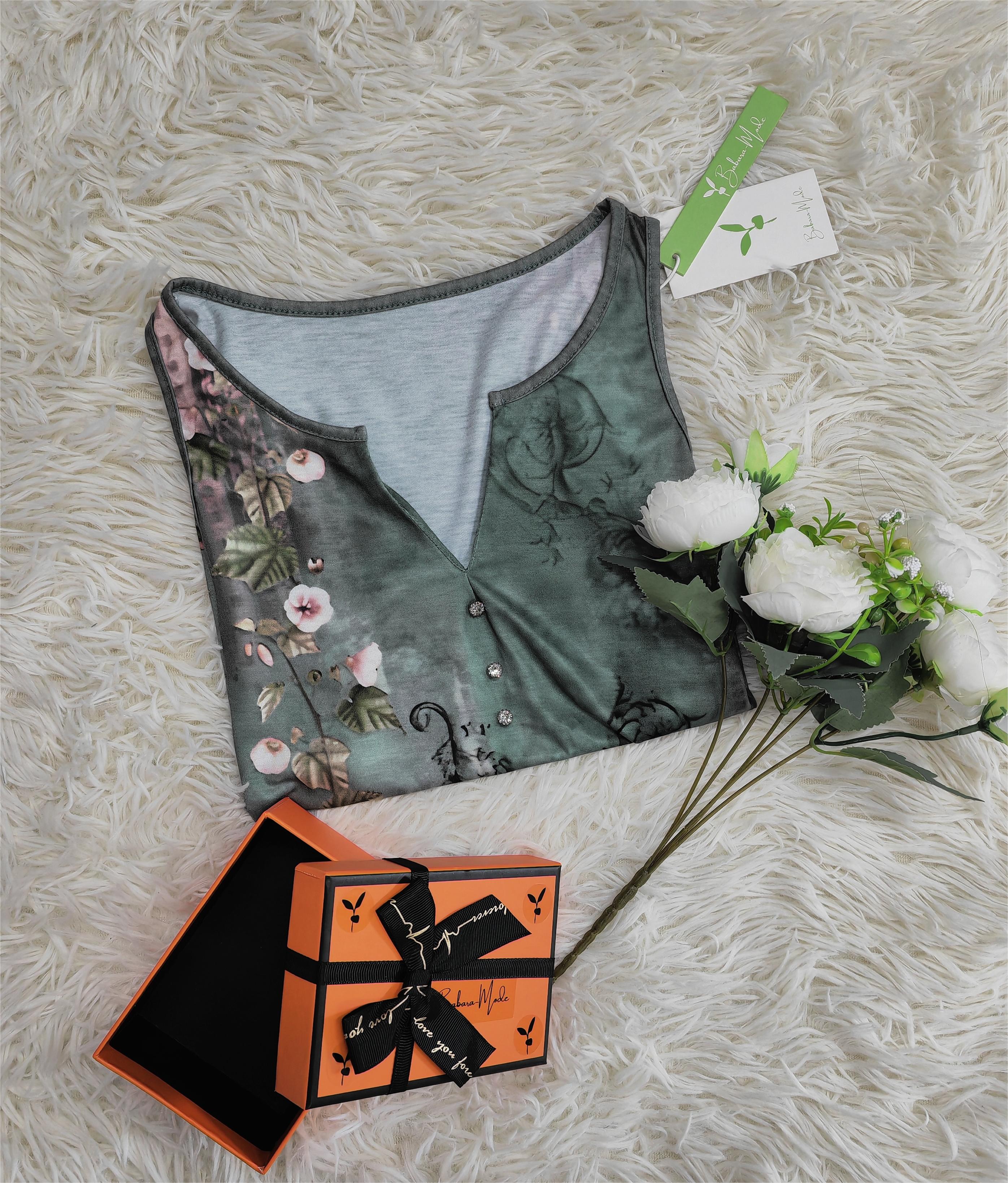 Watercolor Floral Sleeveless Blouse