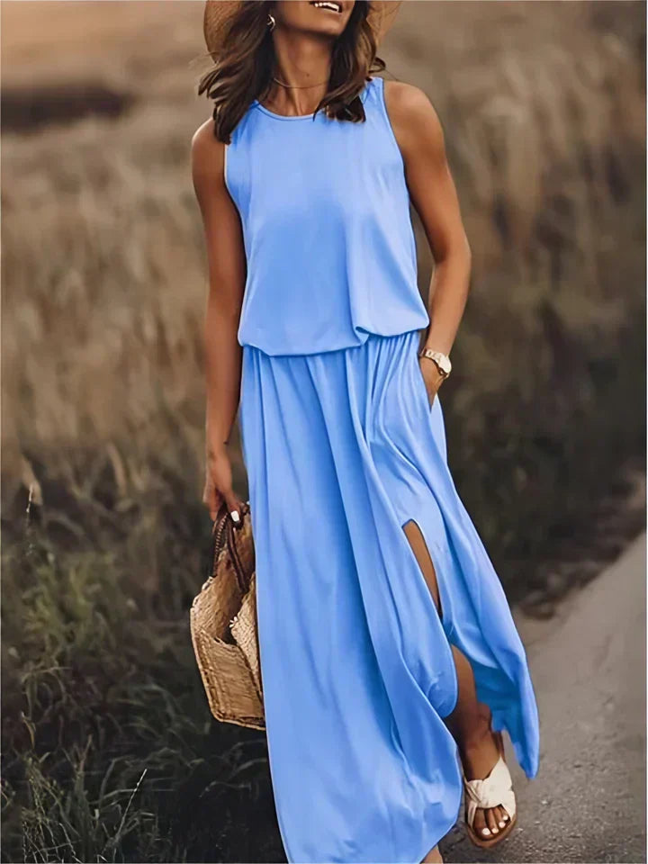 Solid Color Maxi Dress for Women