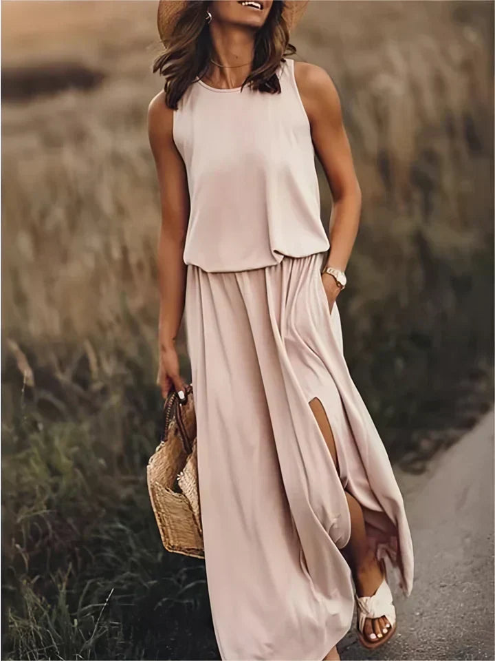 Solid Color Maxi Dress for Women