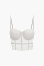 Underwire Mesh Bustier Top