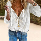 Lace-Trimmed Women's Blouse