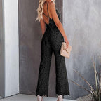 Lace-Trimmed Sleeveless Jumpsuit