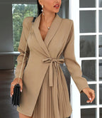 Classic Solid Blazer Dress