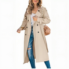 Chic Double-Breasted Women's Trench Coat