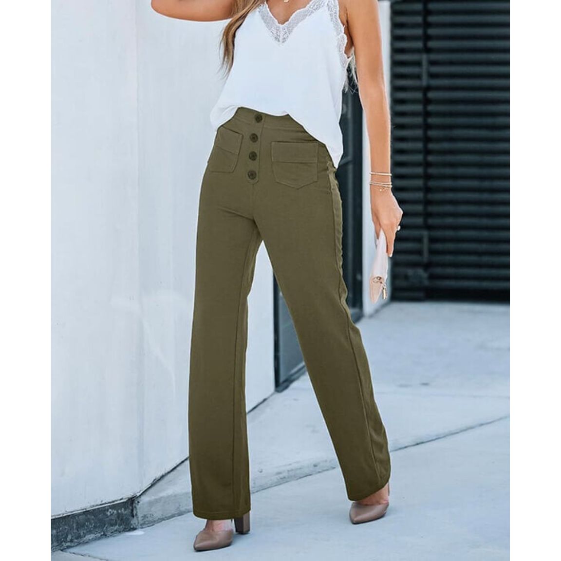Versatile High-Waisted Stretch Pants