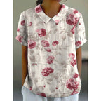 Floral Cotton Blouse with Pastoral Charm