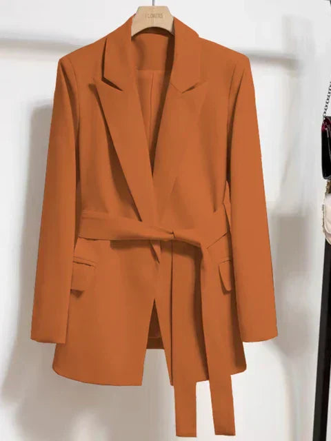 Emilia Pocketed Blazer with Waist Belt