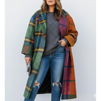 Plus Size Women's Long Wool Coat