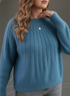 Cozy Plus Size Women's Ribbed Knit Sweater