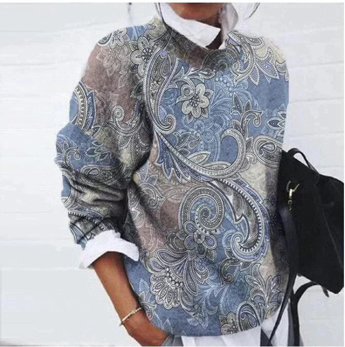 Chic Graphic Knit Pullover