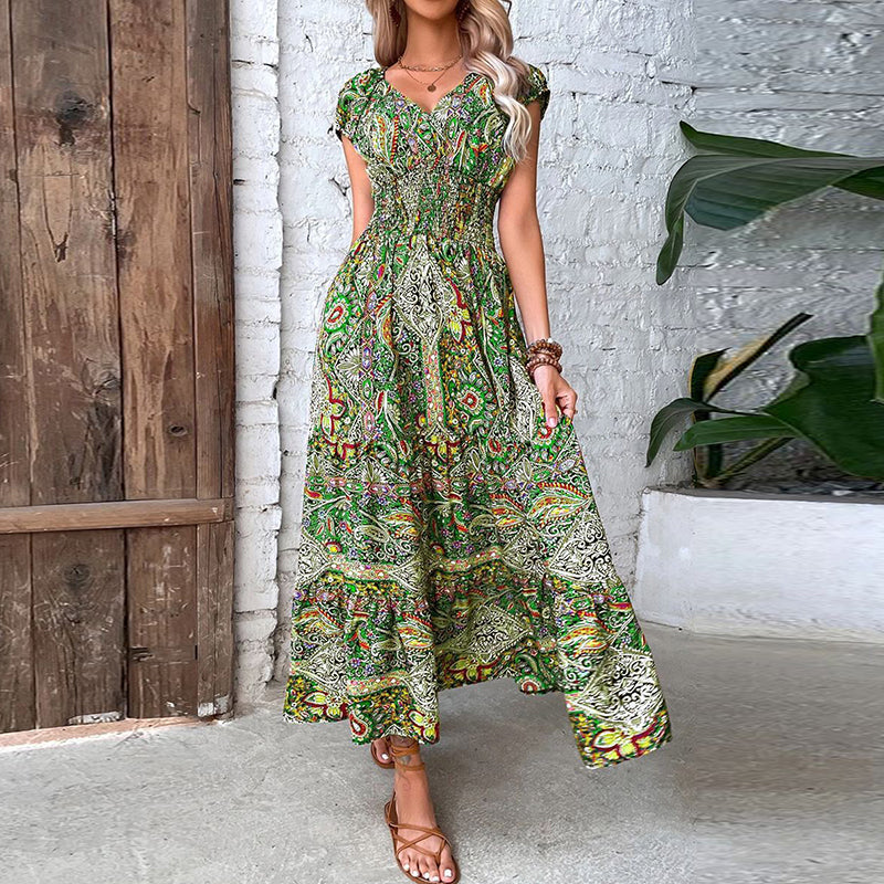 Vintage-Inspired Bohemian Maxi Dress