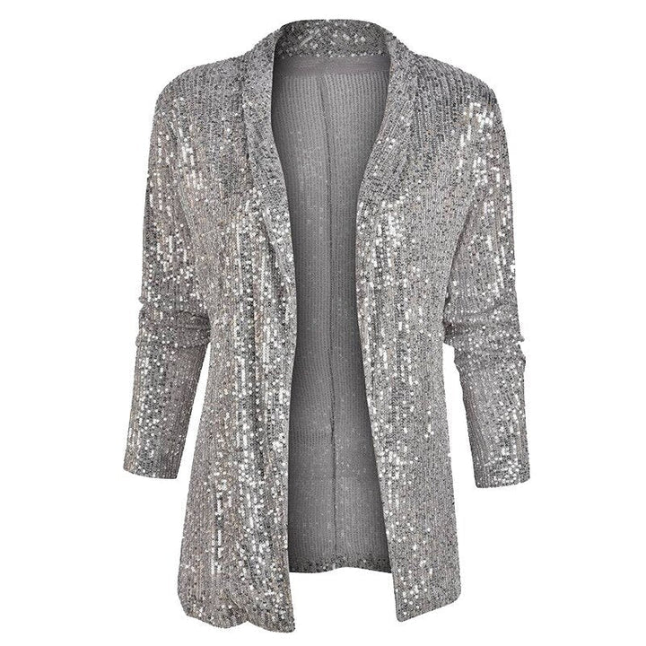 Sequin-Embellished Blazer Vest