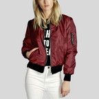 Women's Crew Neck Bomber Jacket