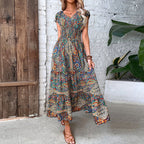 Vintage-Inspired Bohemian Maxi Dress