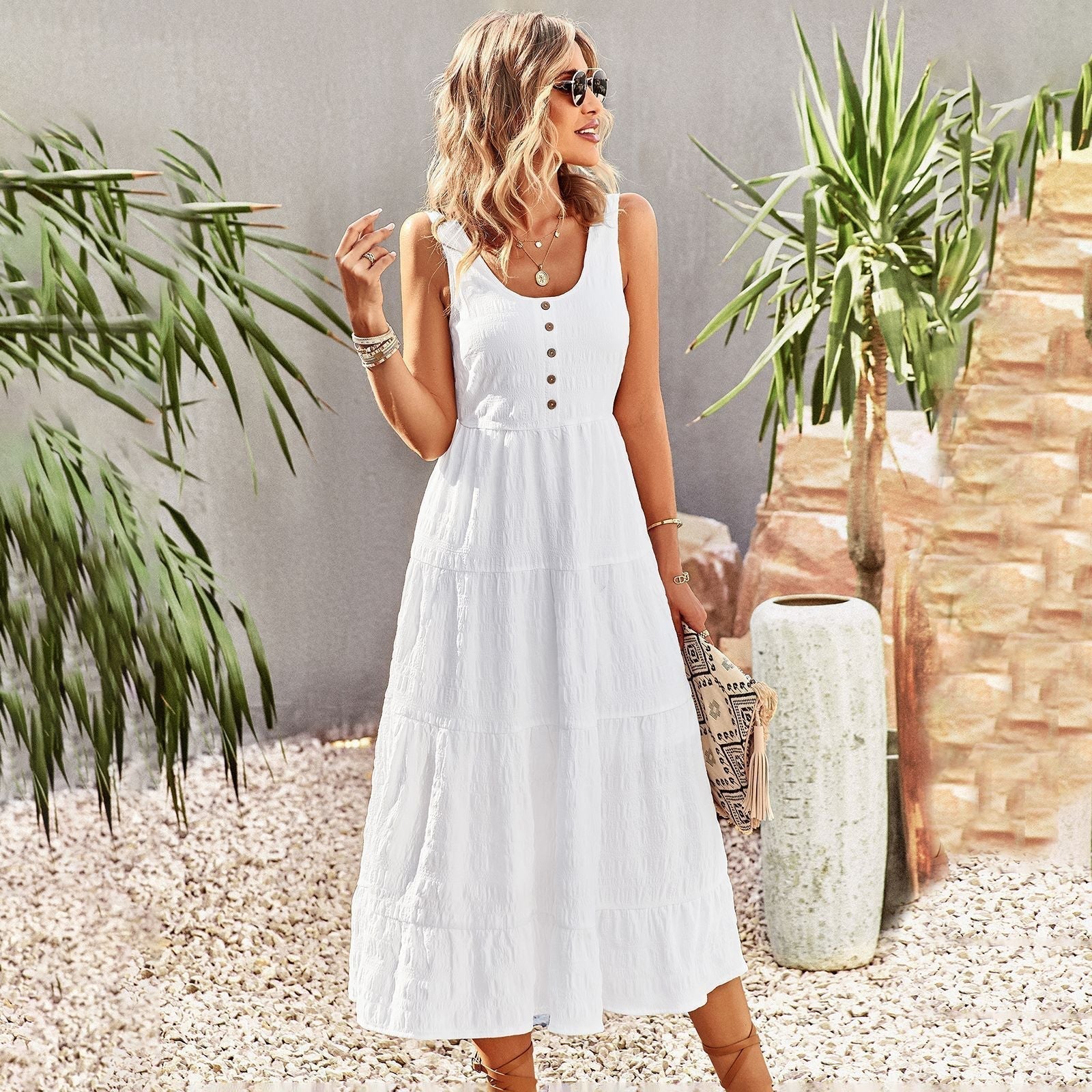 Joebelle Summer Sleeveless Midi Dress