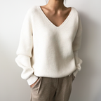 Cozy V-Neck Knit Sweater