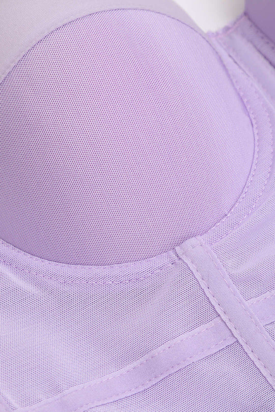 Underwire Mesh Bustier Top