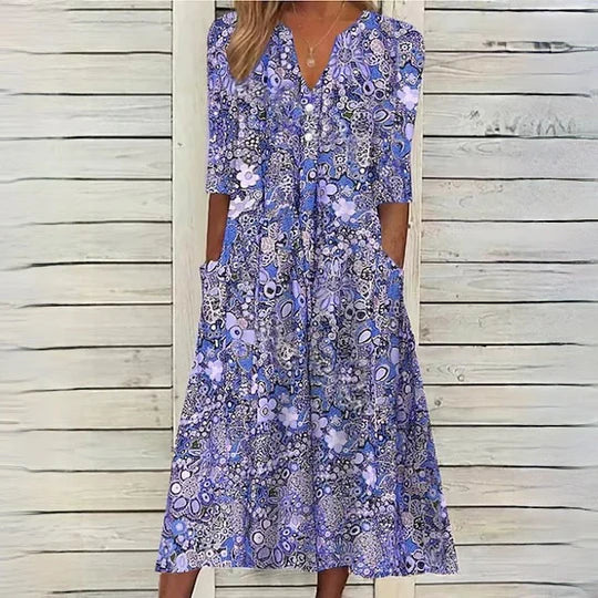 Hannah's Floral Midi Dress