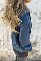 Teal Zip-Up Hooded Jacket with Adjustable Drawstring