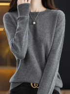 Cozy Long-Sleeve Wool Sweater for Ultimate Warmth