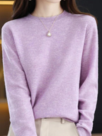 Cozy Long-Sleeve Wool Sweater for Ultimate Warmth
