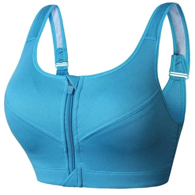 Plus Size Sports Bra Featuring Innovative Zipper Design