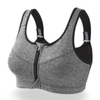 Plus Size Sports Bra Featuring Innovative Zipper Design