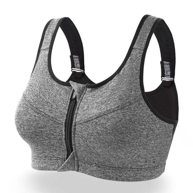 Plus Size Sports Bra Featuring Innovative Zipper Design