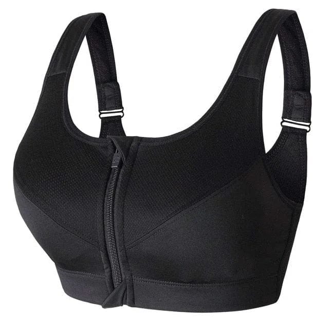 Plus Size Sports Bra Featuring Innovative Zipper Design