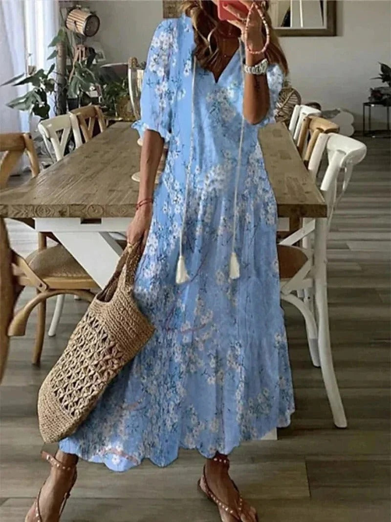 Bohemian-Inspired Natural Dress