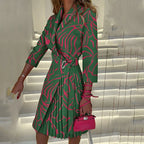 Chic Notched Collar Blazer Dress