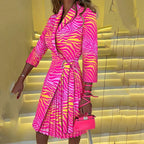 Chic Notched Collar Blazer Dress